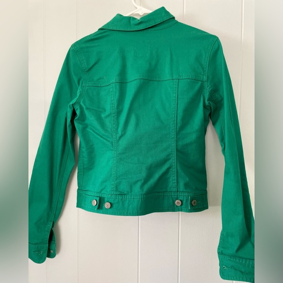 Old Navy Vibrant Green Denim Jacket - Picture 6 of 12